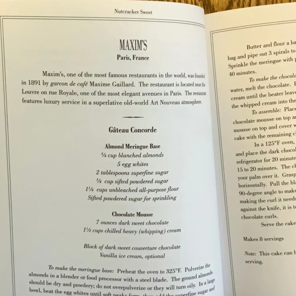 Dessert Cookbook & Music of the Nutcracker Ballet